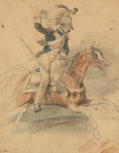 LAMI Eugene Louis 1800-1890,Dragon à cheval,Boscher-Studer-Fromentin FR 2016-06-29