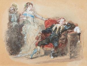LAMI Eugene Louis 1800-1890,Fantasio sleeping,Sotheby's GB 2023-12-19