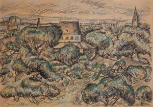 LAMM Leonid 1928-2017,Apple Trees in the Carpathians,1946,Shapiro Auctions US 2020-03-21