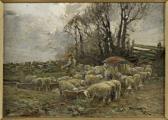 LAMOND William Bradley 1857-1924,FEEDING THE SHEEP,1890,Lyon & Turnbull GB 2009-12-02