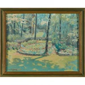LAMONT adelbert warner 1876-1970,Untitled (garden view),1934,Rago Arts and Auction Center 2019-04-13