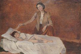 LAMONTAGNE Louis Dominique 1874-1918,Femme et enfant dormant,Millon & Associés FR 2021-01-19