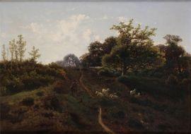 LAMORINIERE Jean Pierre Francois 1828-1911,Berger dans un paysage (Landschap met herd,Campo & Campo 2021-12-14