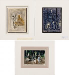 LAMOTTE Bernard 1903-1983,L'eglise moutarde,Barridoff Auctions US 2023-11-18