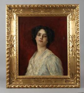 LAMPE Georg Alfeld 1858,Damenportrait Brustbildnis einer jungen Frau in Ju,Mehlis DE 2020-02-27