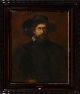 LAMPE Georg Alfeld 1858,Portrait d'un homme au chapeau,1909,VanDerKindere BE 2018-06-20