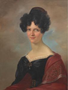 lampi Johann Baptist III 1807-1857,Portrait of a young beauty,Aspire Auction US 2014-09-06