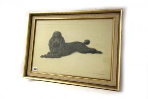 LAMPITT Ronald 1906-1988,Portrait of a black poodle,1976,Bellmans Fine Art Auctioneers GB 2016-12-06