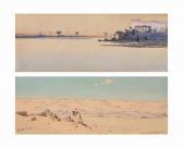 LAMPLOUGH Augustus Osborne 1877-1930,The lonely desert; and Philae,Christie's GB 2017-03-16