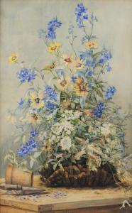 LAMY Aline 1862,Bouquet de fleurs sur un entablement,1898,Osenat FR 2013-04-07