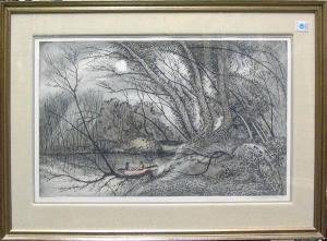 LANCASTER Paul 1900-1900,Moonlit Landscape,1979,Clars Auction Gallery US 2007-06-02