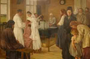 LANCERAY Evgeni Alexandrovich 1848-1886,Village Medical Clinic,1908,Shapiro Auctions US 2024-01-27