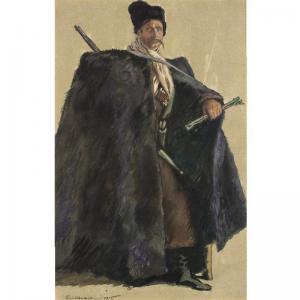 LANCERAY Evgeni Evgenievich 1875-1946,CORPORAL LYAPIN OF THE 30TH KUBAN COSSACK SPEC,1915,Sotheby's 2006-11-28