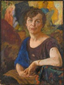 LANCERAY Evgeni Evgenievich 1875-1946,Portrait de Tatiana Orlowski,1934,Osenat FR 2021-11-28