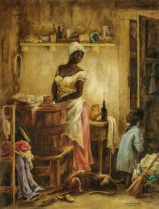 LANDALUZE Victor Patricio 1828-1889,Woman doing Laundry,Sotheby's GB 2024-01-19