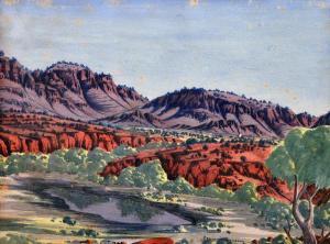 LANDARA Benjamin 1921-1985,�The Escarpment, McDonnell Ranges�,Elder Fine Art AU 2012-07-08