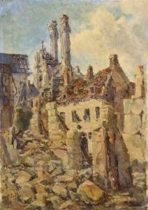 LANDEAU Remy E 1859,Les ruines,Osenat FR 2020-11-24