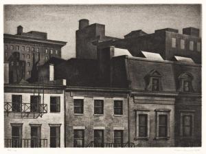 LANDECK Armin 1905-1984,Housetops,1937,Swann Galleries US 2024-03-14