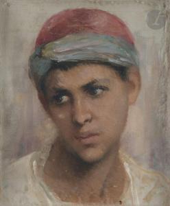 LANDELLE Charles Zacharie 1821-1908,Portrait de jeune orientale,Ader FR 2023-10-27