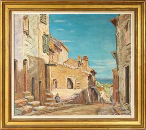 LANDELLE Georges 1860-1899,Cagnes, le vieux village,Cannes encheres, Appay-Debussy FR 2023-10-13