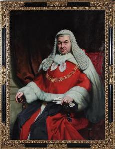LANDER John St. Helier 1869-1944,PORTRAIT OF LORD CHIEF JUSTICE OF ENGLAND,Charlton Hall 2014-12-13