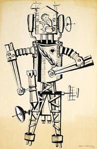 LANDER Petr 1931-2016,Robot ink,1965,Vltav CZ 2017-04-27