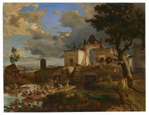 LANDESIO EUGENIO,Paesaggio con Corzo d\’Acqua (La Garita de la Viga,1860,Christie's 2022-03-11