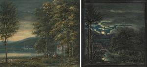 LANDOLT SALOMON 1741-1818,Nächtliche Landschaften bei Greifensee,Schuler CH 2020-12-09