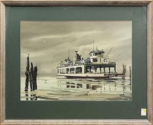 LANDRY Robert 1921-1991,Ferry Scene,1965,Clars Auction Gallery US 2013-11-09