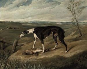 Landseer Edwin Henry 1802-1873,A greyhound with a hare,1818,Christie's GB 2010-10-05