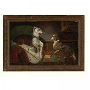 Landseer Edwin Henry 1802-1873,A PORTRAIT OF TWO DOGS IN AN INTERIOR,Sotheby's GB 2007-10-25