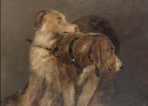 Landseer Edwin Henry 1802-1873,Bloodhound and Scottish Deerhound,William Doyle US 2024-04-16