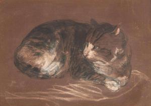 Landseer Edwin Henry 1802-1873,Tabby Cat,Freeman US 2024-04-17