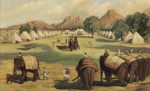 LANDSEER George 1834-1878,Center of the Viceroy's Camp,Christie's GB 2012-12-09