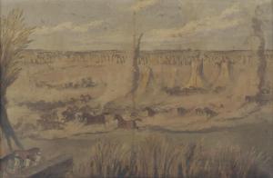 LANDSEER George 1834-1878,Sketch of the foal run, Buxar,Christie's GB 2012-12-09