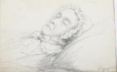 LANDSEER Jessica 1800,study of a sleeping woman,1859,Burstow and Hewett GB 2022-08-25