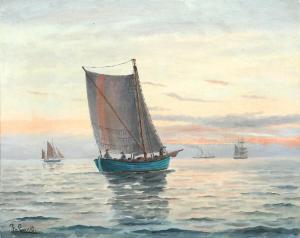 LANDT Frants 1885-1976,A quiet morning at sea,Bruun Rasmussen DK 2024-04-08