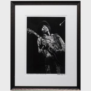 LANDY ELLIOTT 1942,Jimi Hendrix, Filmore East, NYC,1968,Stair Galleries US 2021-12-02