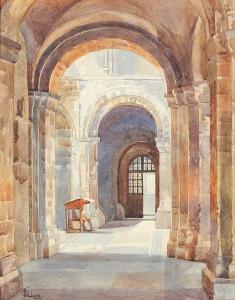 lane e. b,Sunlight in the church,1910,Bonhams GB 2009-02-11