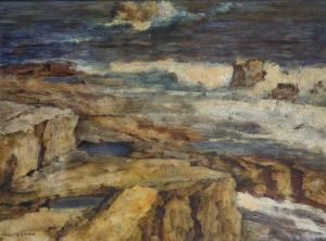 LANE Harry 1891-1973,Waves on a Rocky Coast,Shapiro Auctions US 2021-07-31
