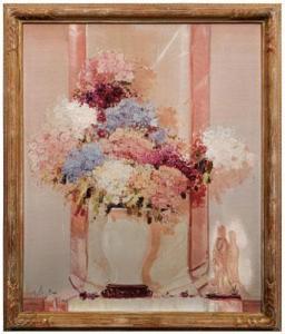 LANE Joseph 1900,Still life with phlox in a white vase and Asian fi,Brunk Auctions US 2010-05-01