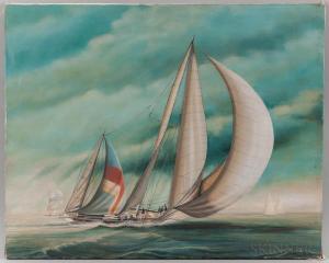 LANE Richard 1939,Sailboat Racing,20th Century,Skinner US 2020-01-23