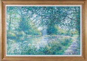 LANE Susan Minot 1832-1893,THE RIVER WEY IN JUNE,Charlton Hall US 2015-09-11