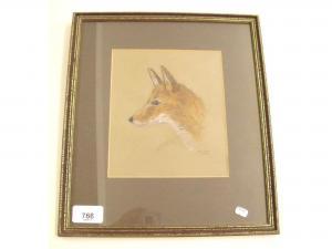 Lane V H,a fox head,1976,Smiths of Newent Auctioneers GB 2017-07-21