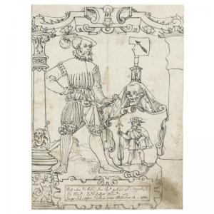 lang HIERONYMUS 1520-1582,COAT OF ARMS WITH SAINT JAMES HOLDING AN ARROW,Sotheby's GB 2009-01-28