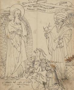 lang HIERONYMUS,Vierge à l'Enfant et saint Acace avec les armoirie,1560,Joron-Derem 2017-12-13