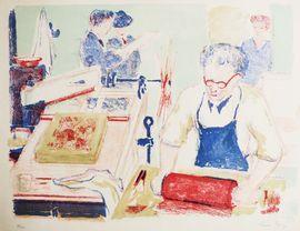 LANG Leon 1900-1900,L'Atelier du lithographe,1950,Eric Caudron FR 2021-07-12