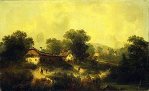 LANG Louis 1814-1893,Landschaft mit Bauernhof,Reiner Dannenberg DE 2021-12-09