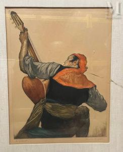 LANGASKENS Maurice 1884-1946,Le guitariste,Millon & Associés FR 2024-07-03