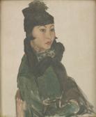LANGDON EDIS Mary 1881-1976,PORTRAIT OF A CHINESE WOMAN, HALF LENGTH, SEATED O,Sworders 2014-12-09